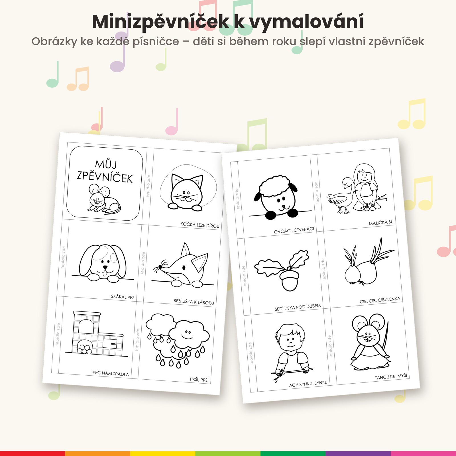 Minizpěvníček k vymalování